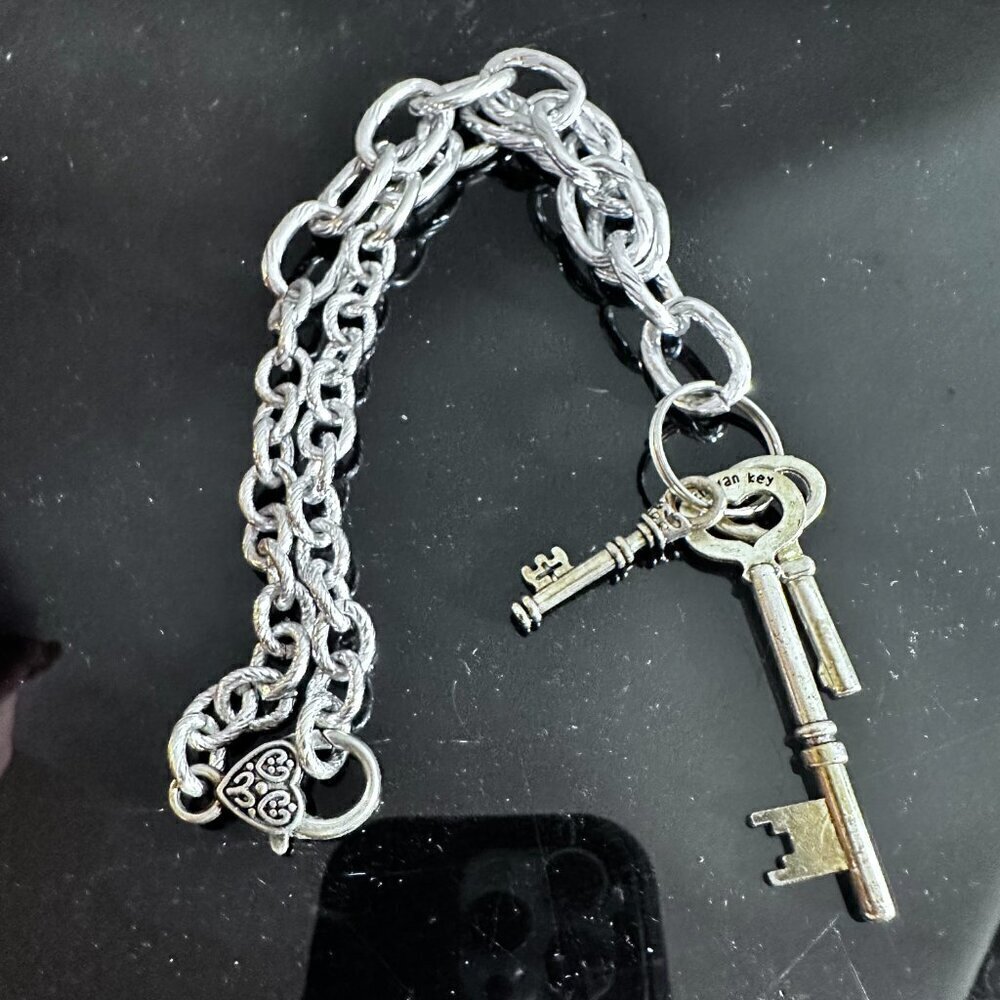 Key FOB Keys Lock Handmade Silver Necklace Choker Punk Rocker Gift NWT Steampunk